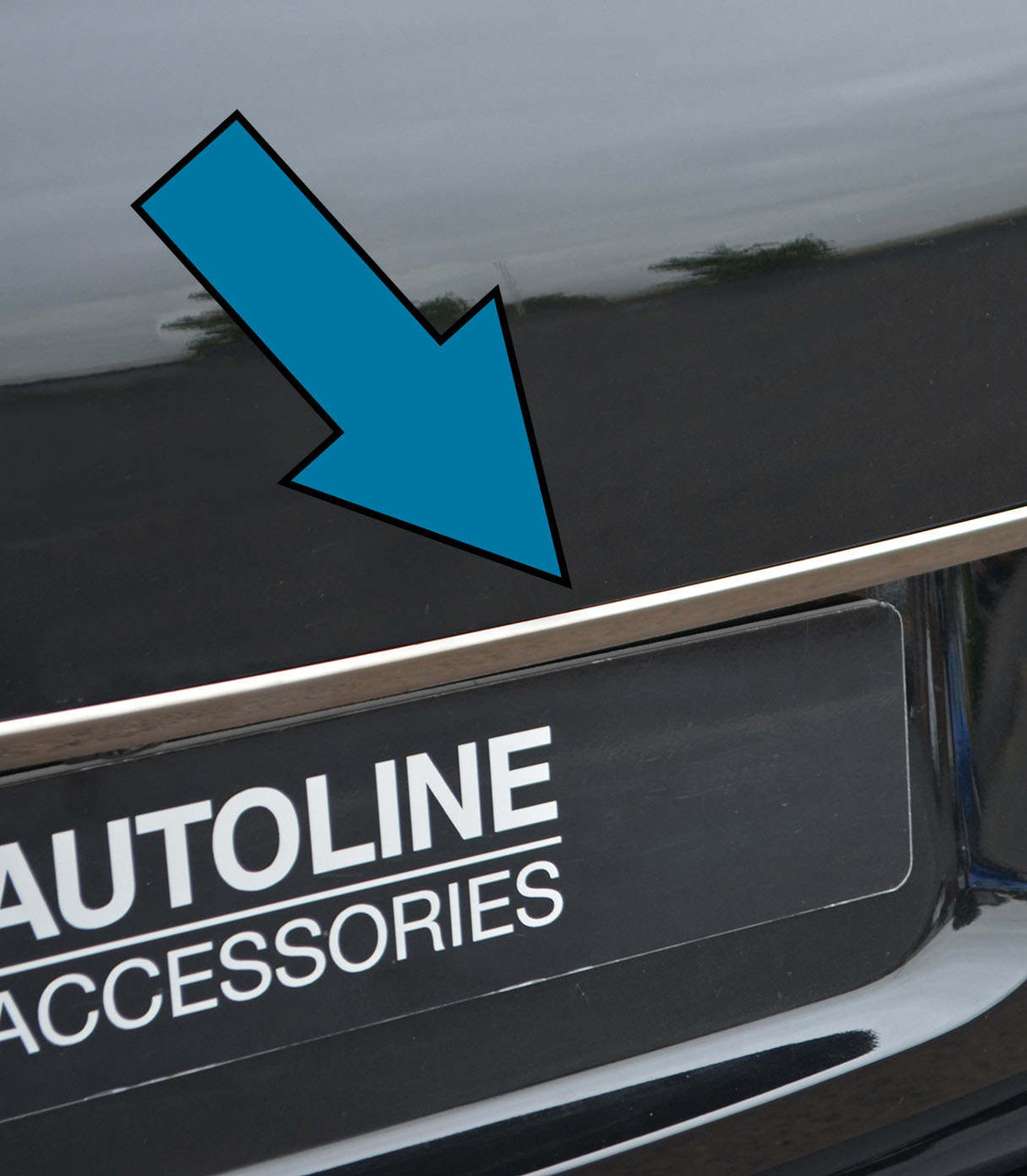 Black Chrome Rear Door Handle Tailgate Grab Trim To Fit Peugeot 3008 (2017+)