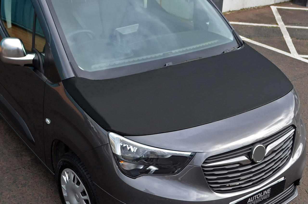 Black Front Bonnet Bra Protector To Fit Vauxhall / Opel Combo E (2019+)