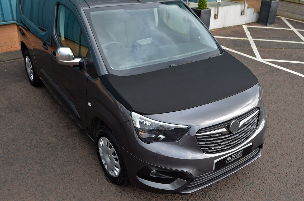 Black Front Bonnet Bra Protector To Fit Vauxhall / Opel Combo E (2019+)