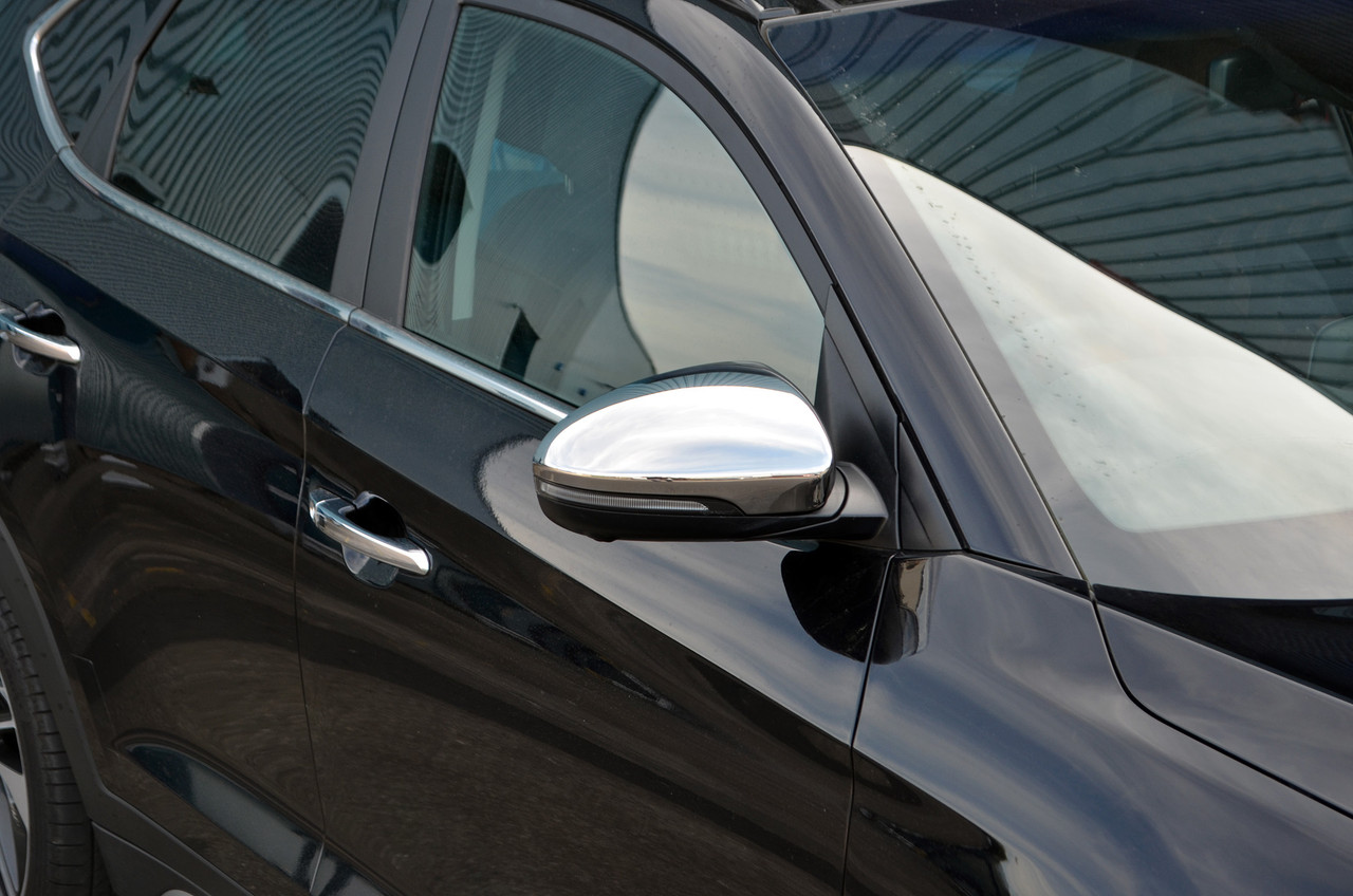 Chrome Wing Mirror Trim Covers Set To Fit Hyundai Tucson (2015+)