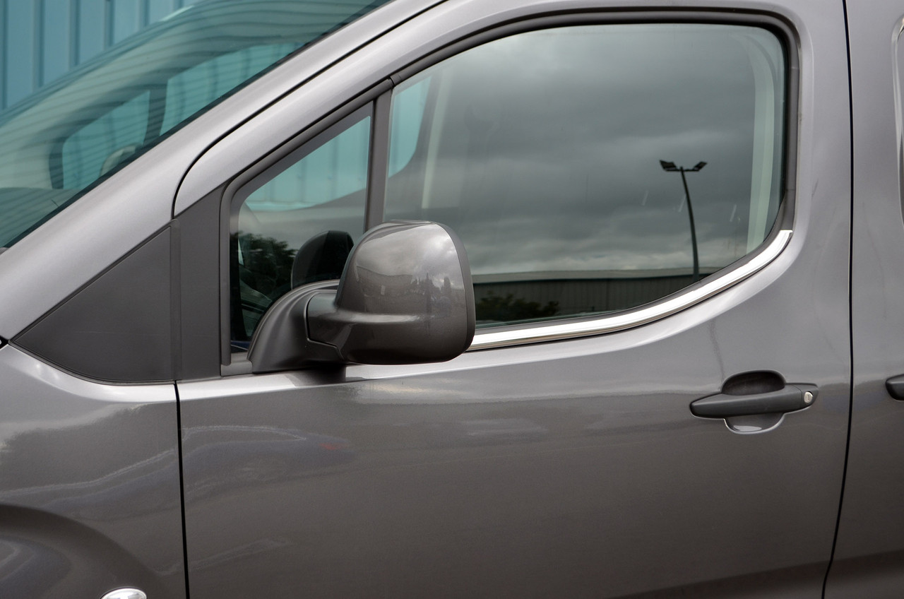Chrome Side Door Window Sill Trim Set Covers To Fit Citroen Berlingo (2019+)