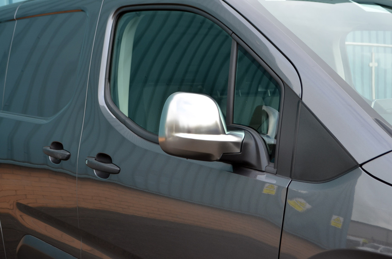 Satin Chrome Wing Mirror Trim Set Covers To Fit Citroen Berlingo (2019+)