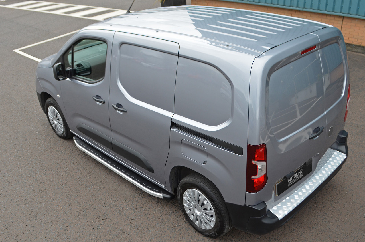 Aluminium Side Steps Bars Running Boards To Fit L1 Citroen Berlingo (2019+)