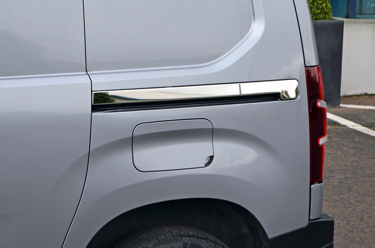 Chrome Sliding Door Rail Trim Covers To Fit Peugeot Rifter / Partner (2019+)