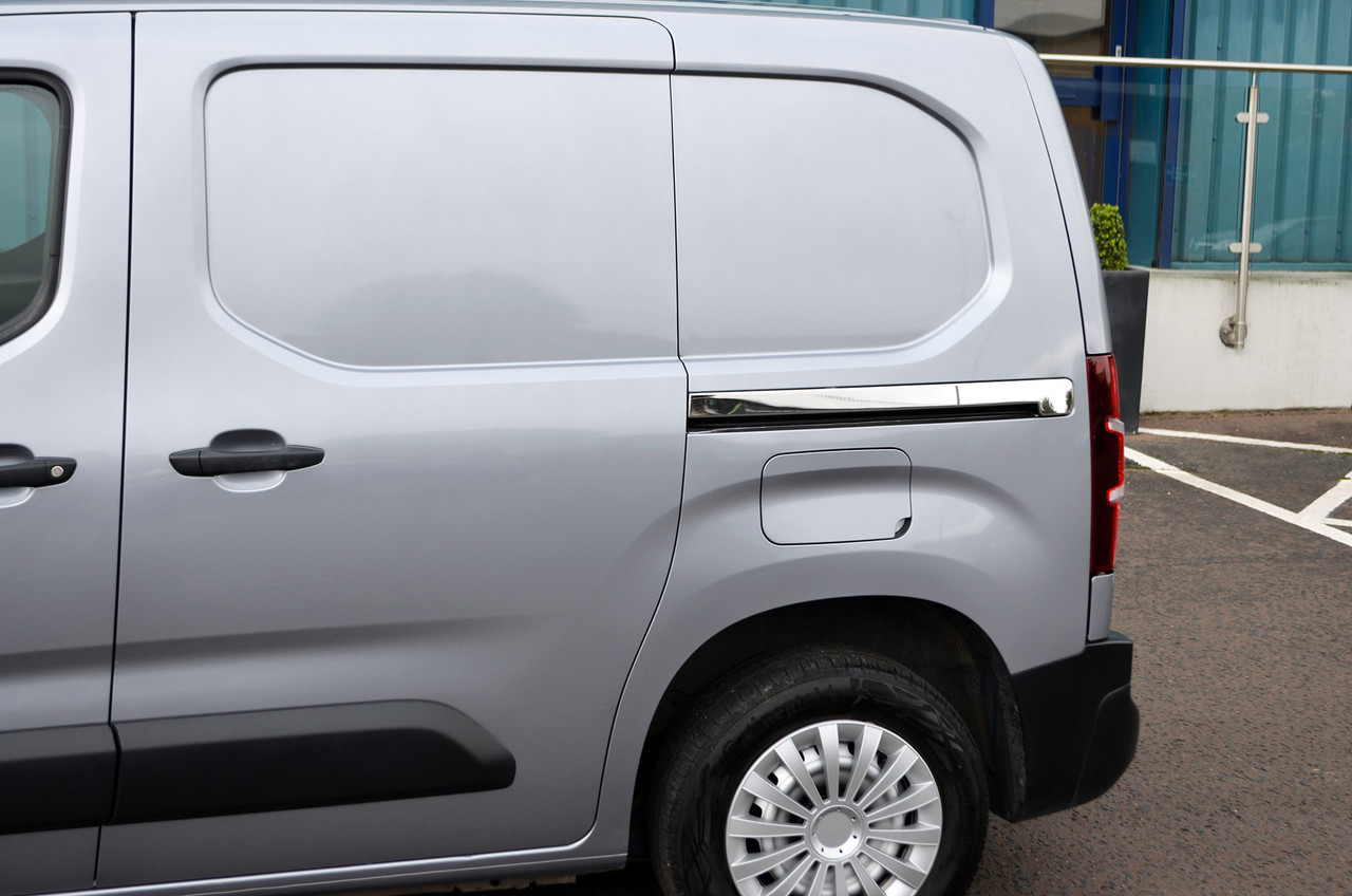 Chrome Sliding Door Rail Trim Covers To Fit Peugeot Rifter / Partner (2019+)