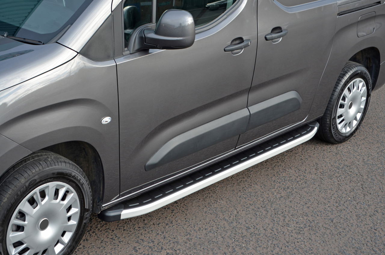 Aluminium Side Steps Bars Running Boards To Fit L2 Peugeot Partner (2019+)