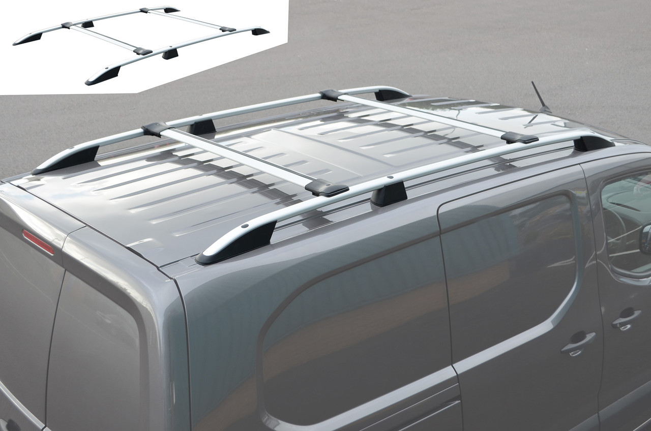 Aluminium Roof Rails and Cross Bars Set To Fit L2 Peugeot Partner (2019+)