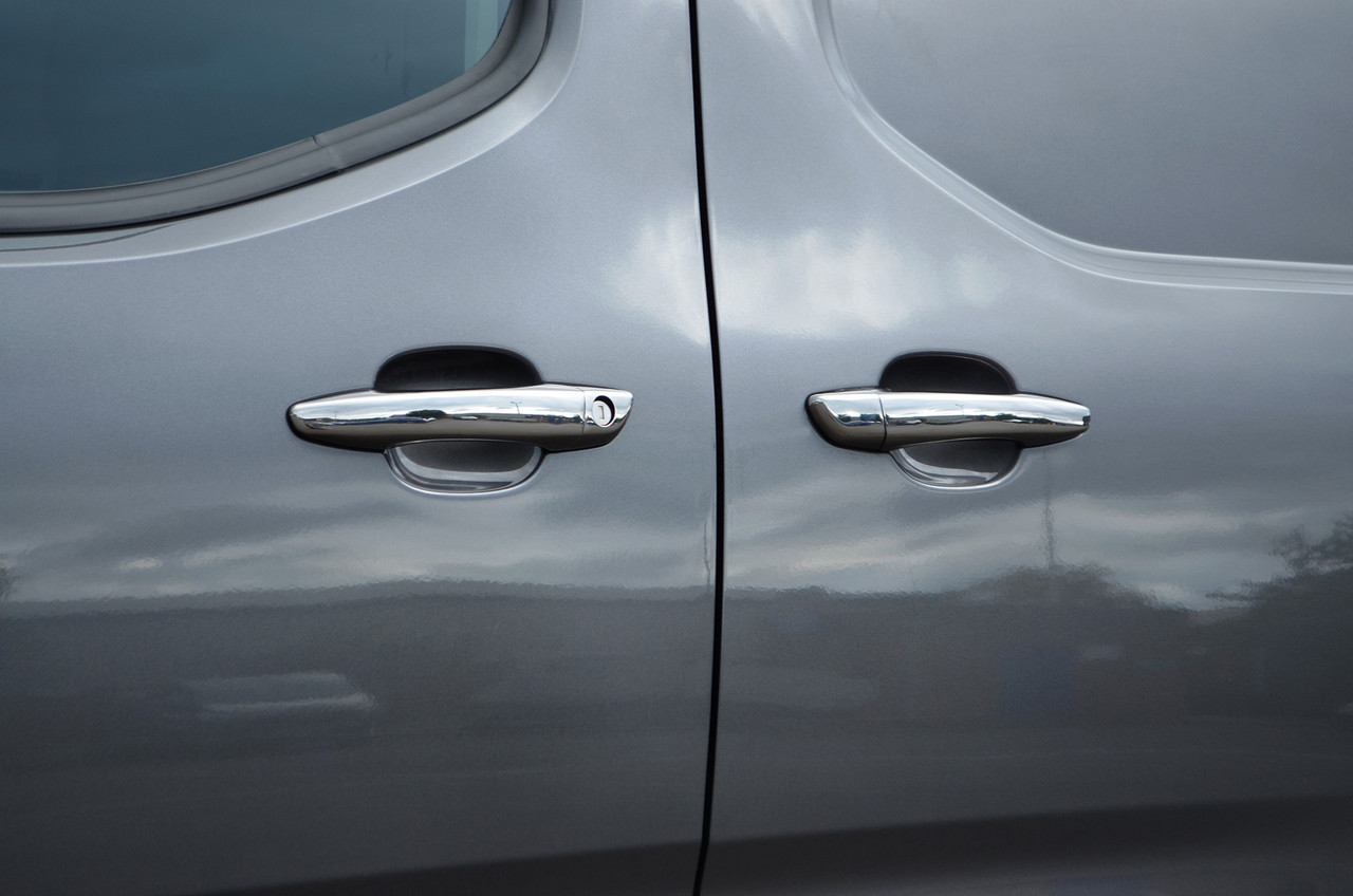 Chrome Door Handle Trim Set Covers To Fit RHD Toyota ProAce City (2019+)