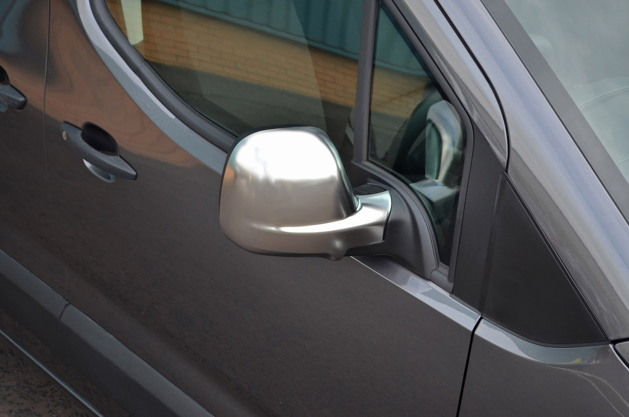 Satin Chrome Wing Mirror Trim Set Covers To Fit Vauxhall / Opel Combo E (2019+)