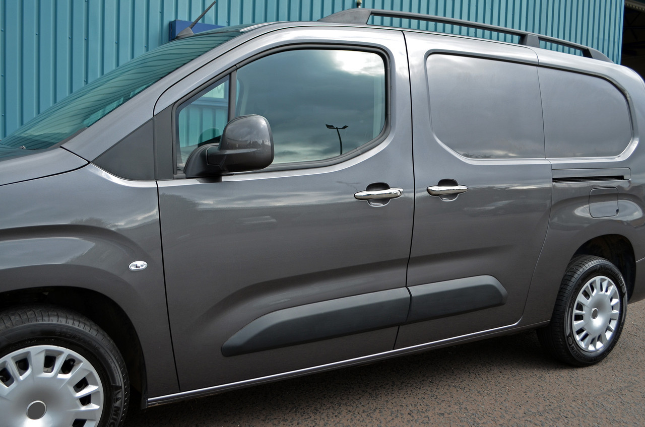 Chrome Door Handle Trim Set Covers To Fit RHD Vauxhall / Opel Combo E (2019+)