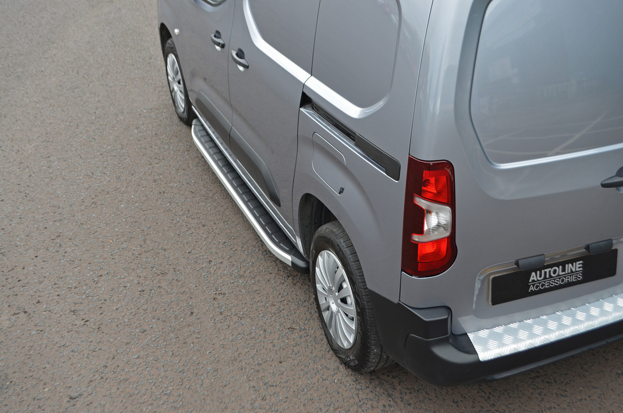 Aluminium Side Steps Bars Running Boards To Fit L1 Vauxhall Combo E (2019+)