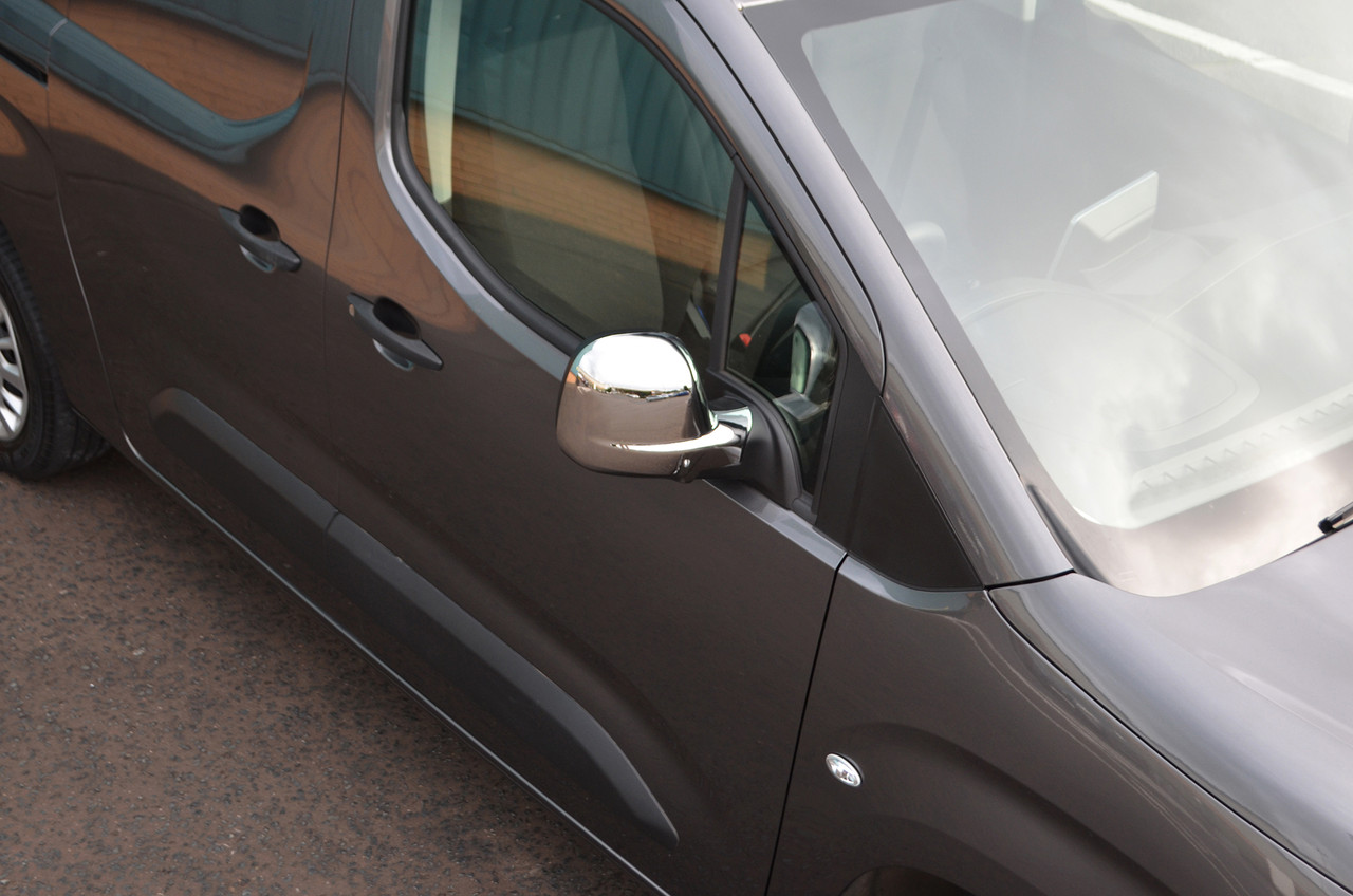 Chrome Wing Mirror Trim Set Covers To Fit Peugeot Expert / Traveller (2016+)