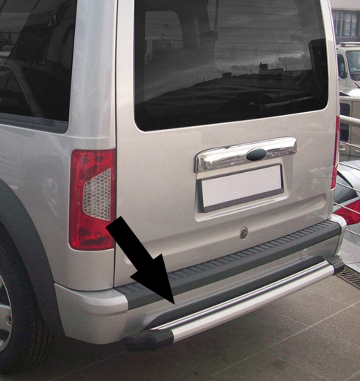 Rear Bumper Protector Step Guard Bar To Fit Ford Transit Connect (2002-12)