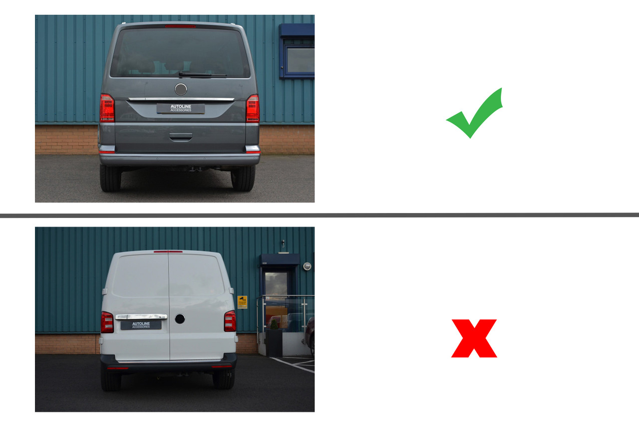 Black Anodised Rear Bumper Protector Guard For Volkswagen T6 Transporter (2016+)