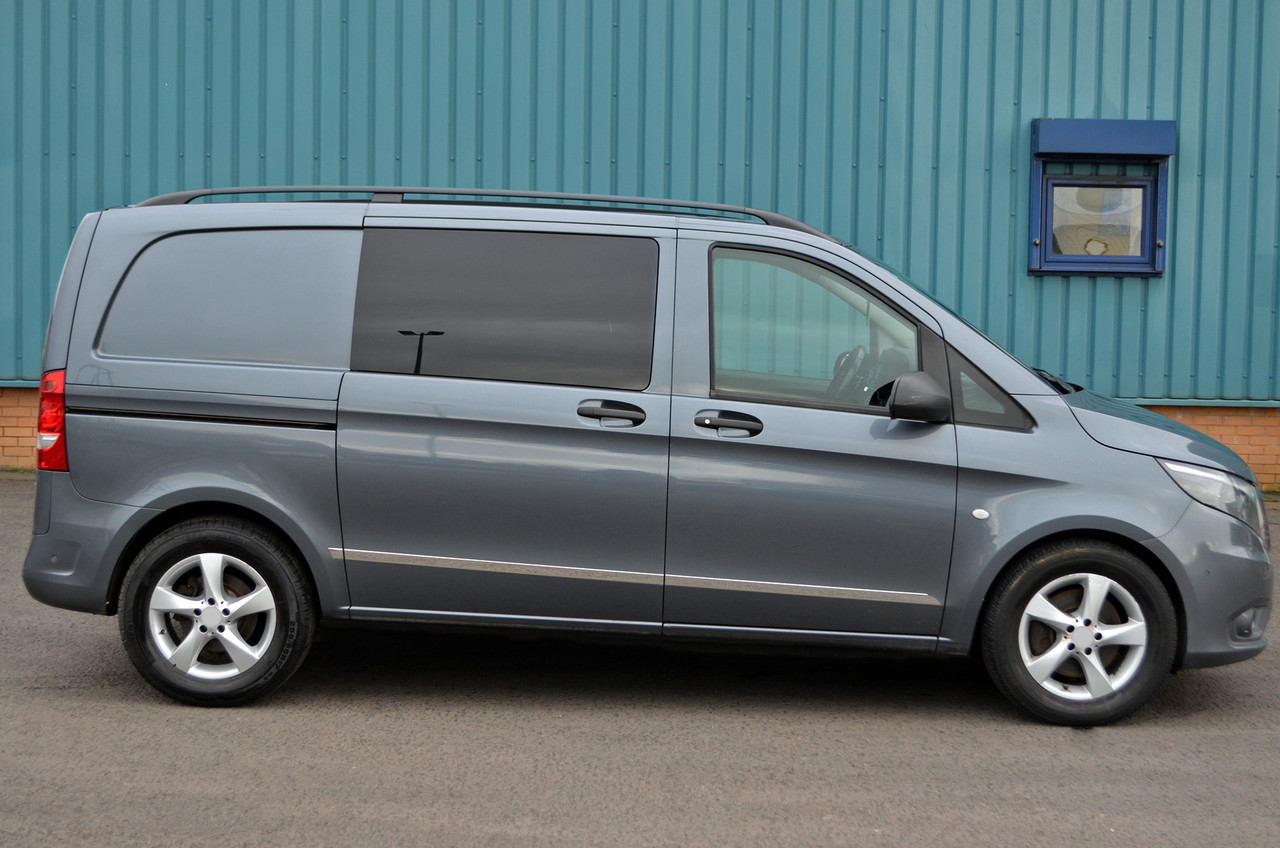 Chrome Side Door Trim Set Covers For L1 & L2 Mercedes Vito W447 (2015+) 2dr