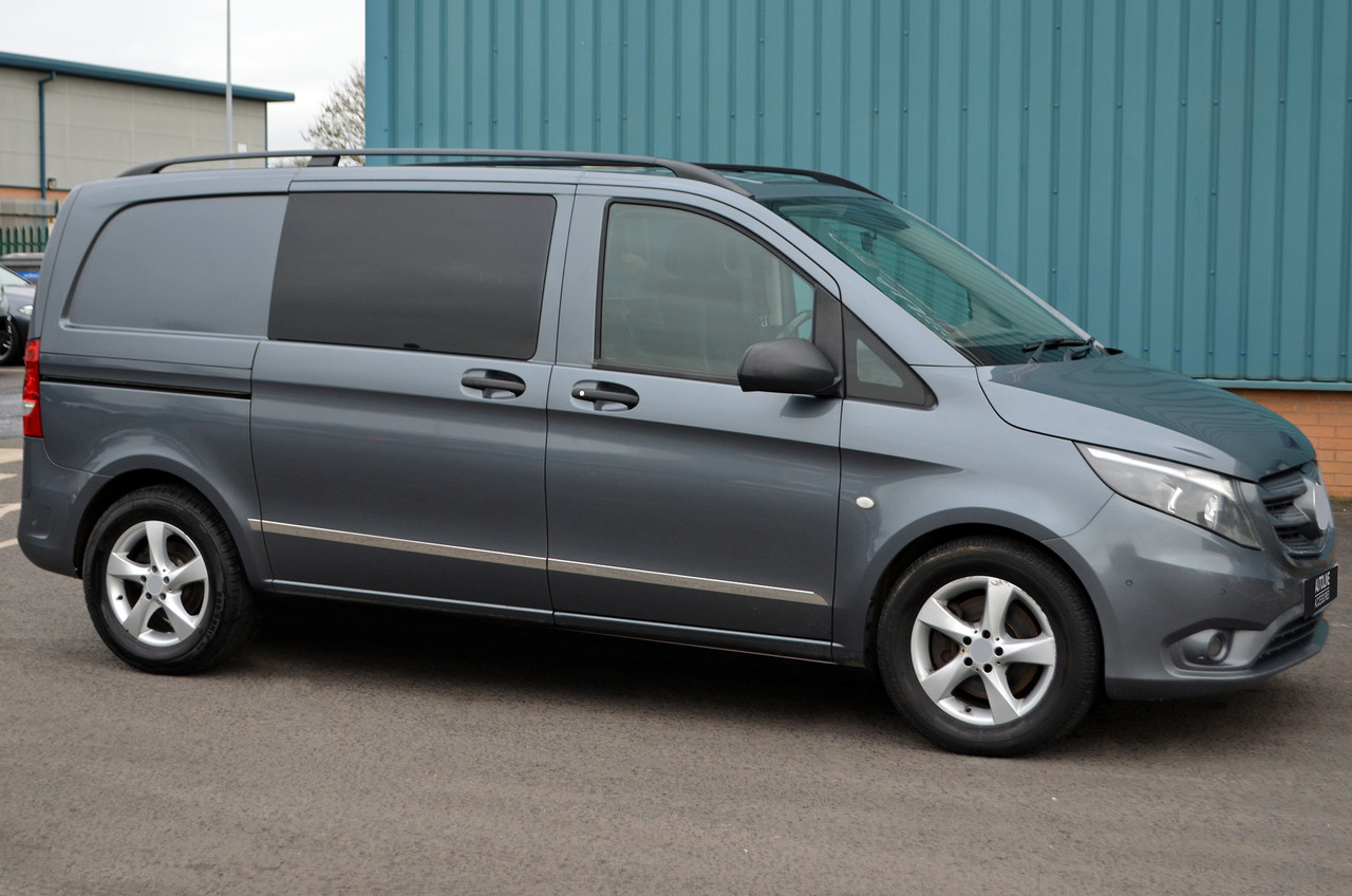 Chrome Side Door Trim Set Covers For Extra Long L3 Mercedes Vito W447 2015+ 1dr