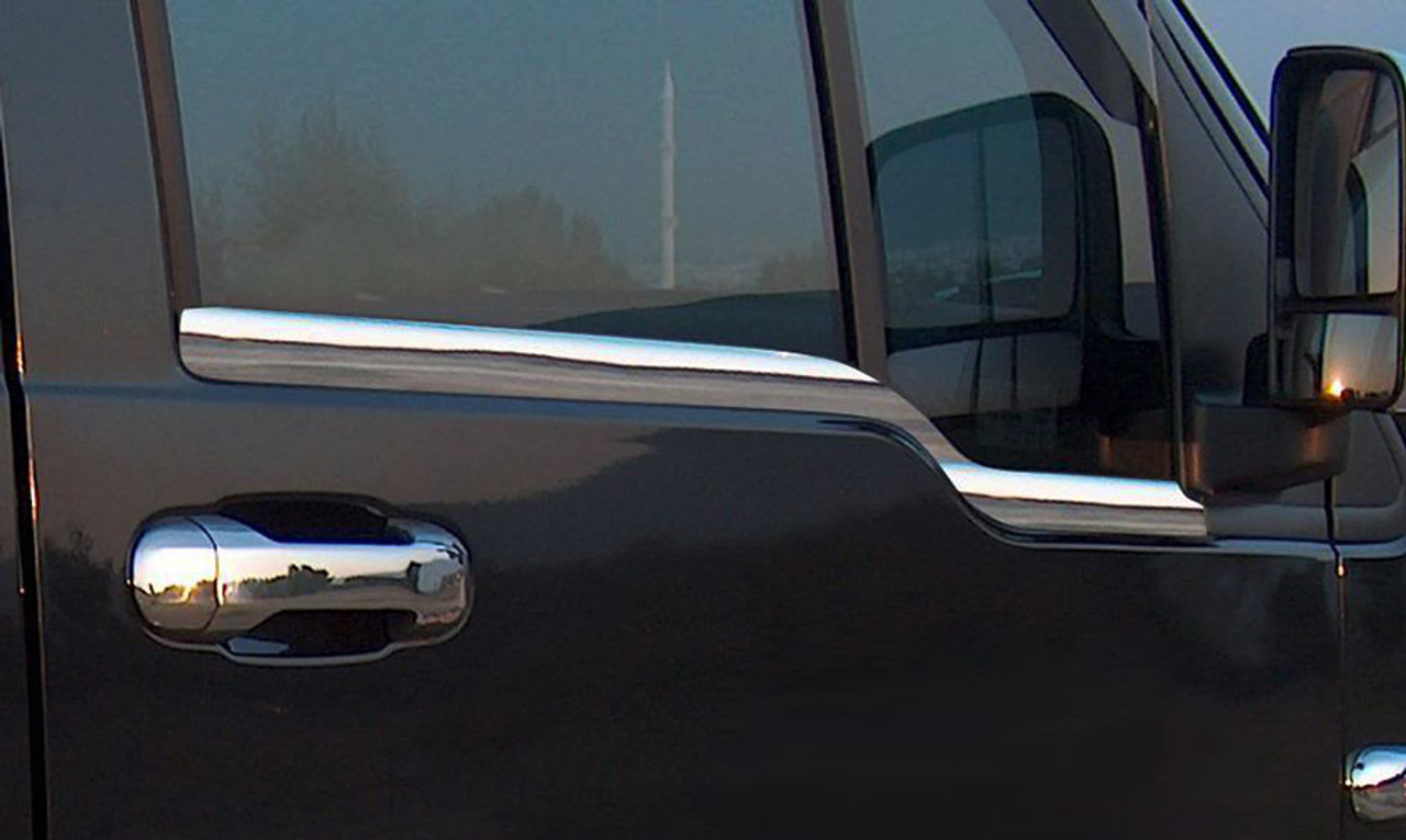 Chrome Side Window Sill Trim Set Covers To Fit Ford Transit Connect (2002-12)