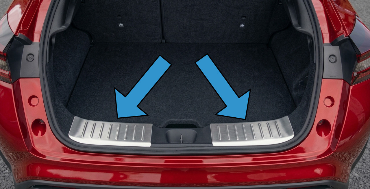 Rear Bumper Sill Protector Trims Brushed Steel To Fit Nissan Juke (2020+)