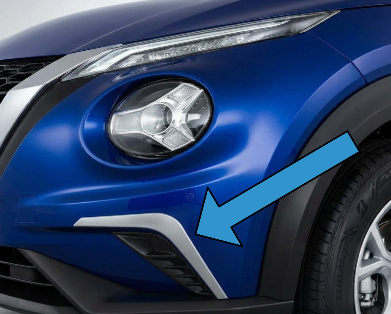 Fog Light Trims Brushed Steel To Fit Nissan Juke (2020+)