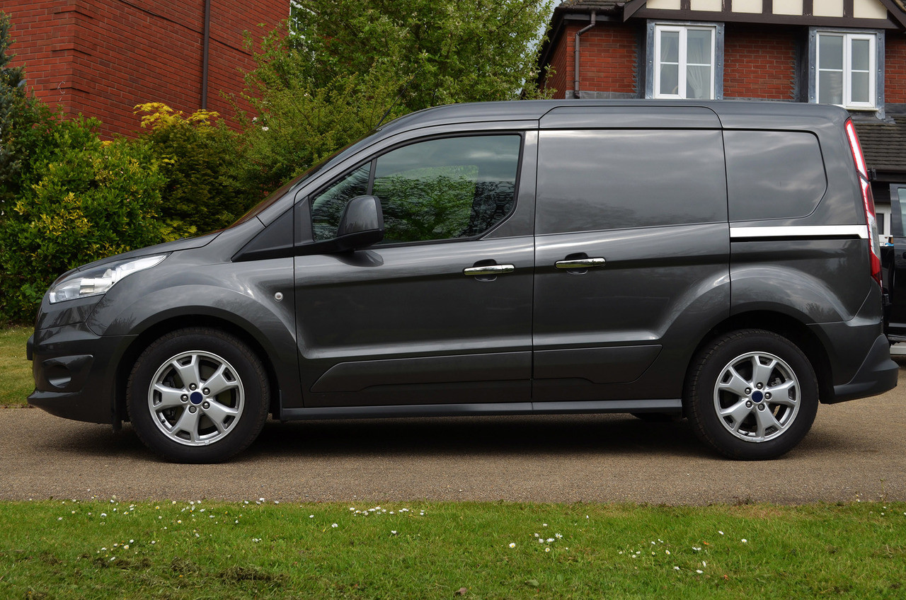 Chrome Rear Sliding Door Rail Trim Covers To Fit Ford Transit Connect (2012+) L1