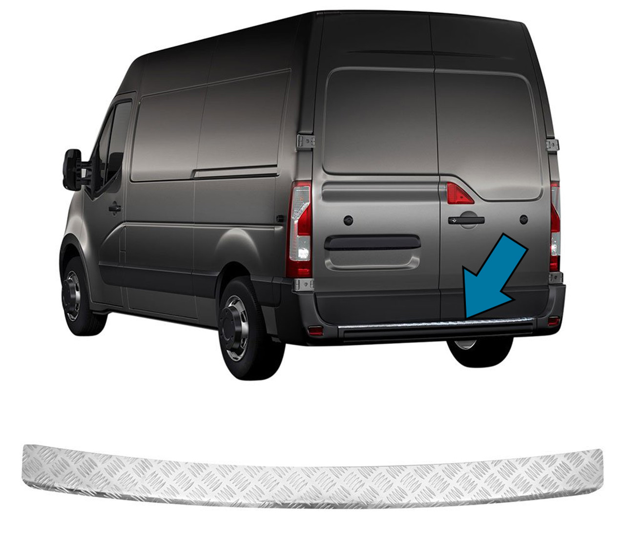 Anodised Rear Bumper Protector Scratch Guard To Fit Nissan NV400 (2010-21)