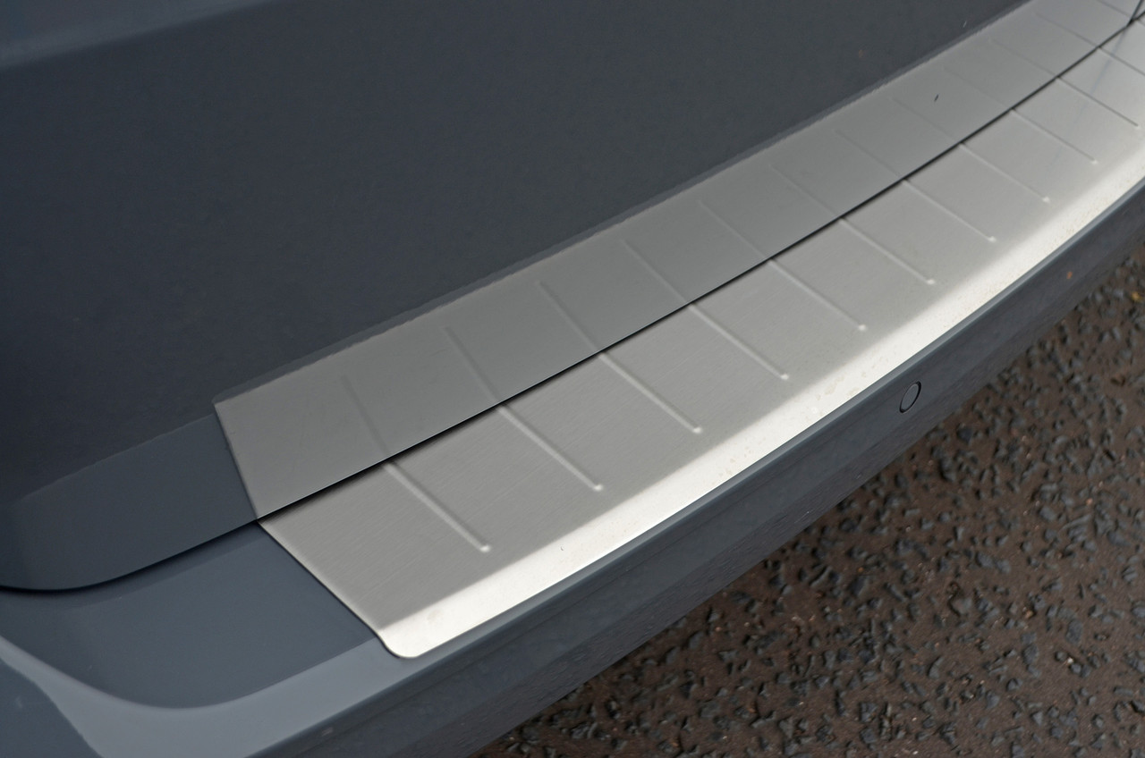 To Fit Volkswagen Caddy (2021+): Rear Bumper Protector Guard Brushed Steel