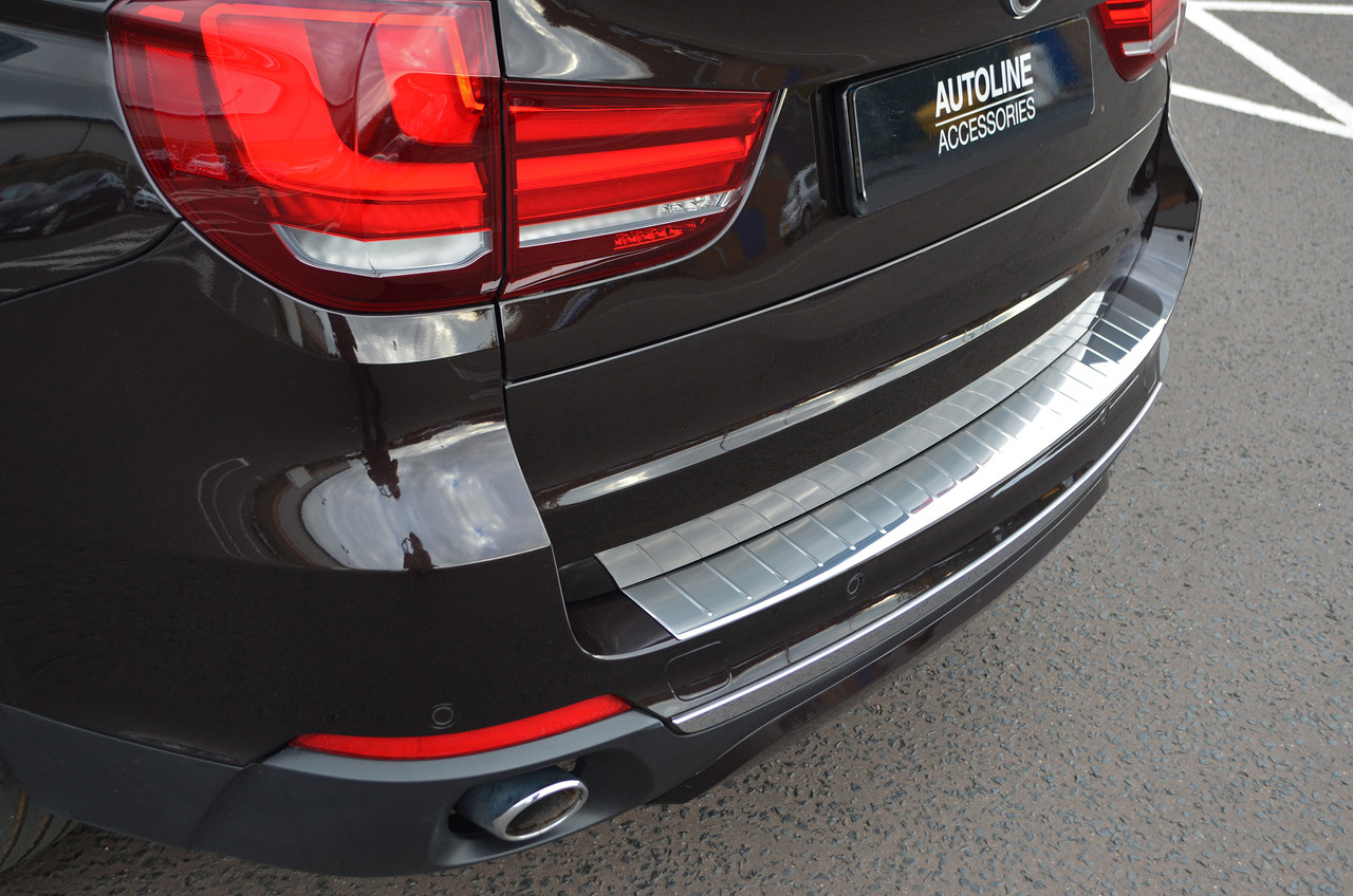 To Fit BMW X5 F15 (2014-18): Chrome Rear Bumper Protector Scratch Guard