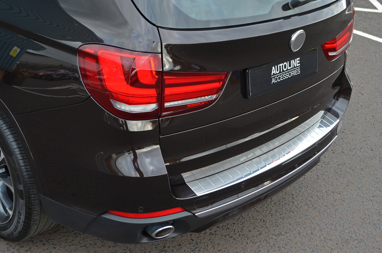 To Fit BMW X5 F15 (2014-18): Chrome Rear Bumper Protector Scratch Guard