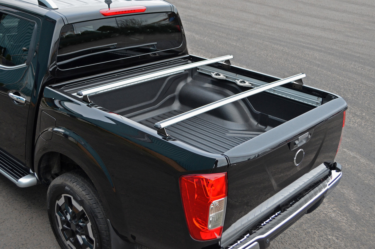 Truck Bed Rack Load Carrier Bars To Fit Ford Ranger (2015-22) - Silver