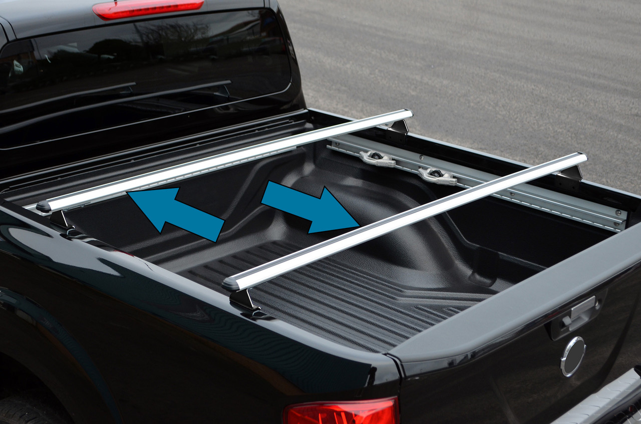 Truck Bed Rack Load Carrier Bars To Fit Mitsubishi L200 (2015+) - Silver