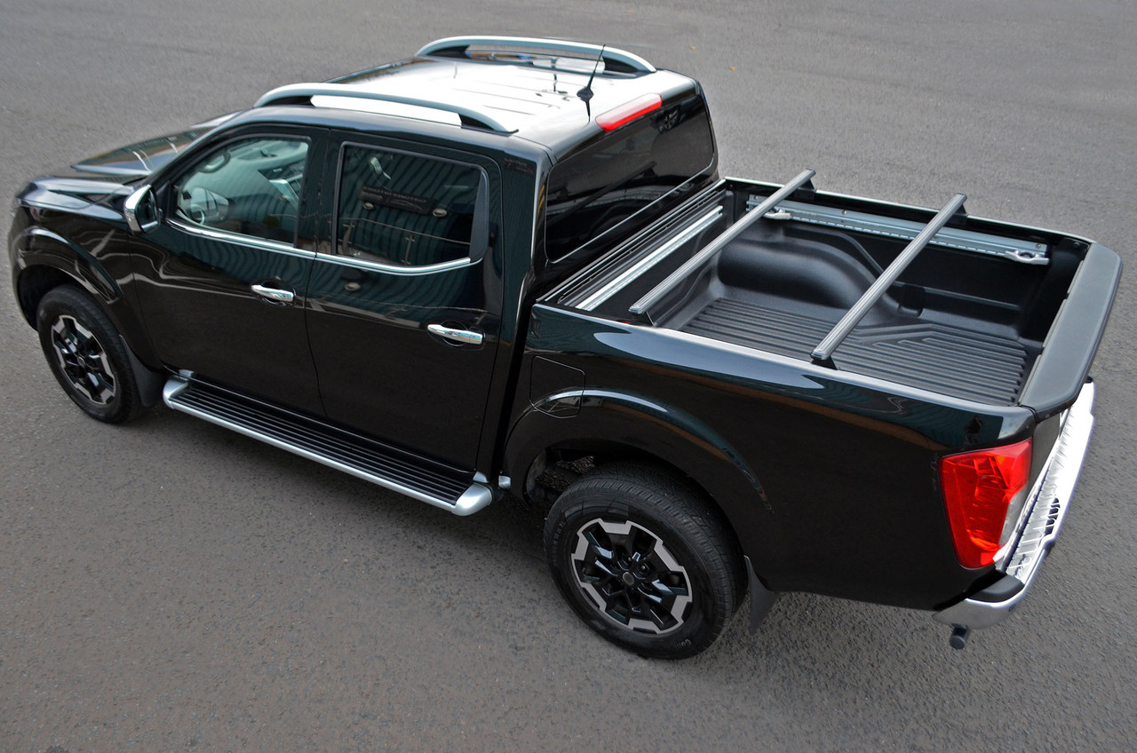 Truck Bed Rack Load Carrier Bars To Fit Toyota Hilux (2016+) - Black