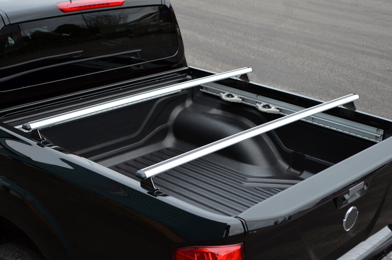 Truck Bed Rack Load Carrier Bars To Fit Volkswagen Amarok (2010+) - Silver