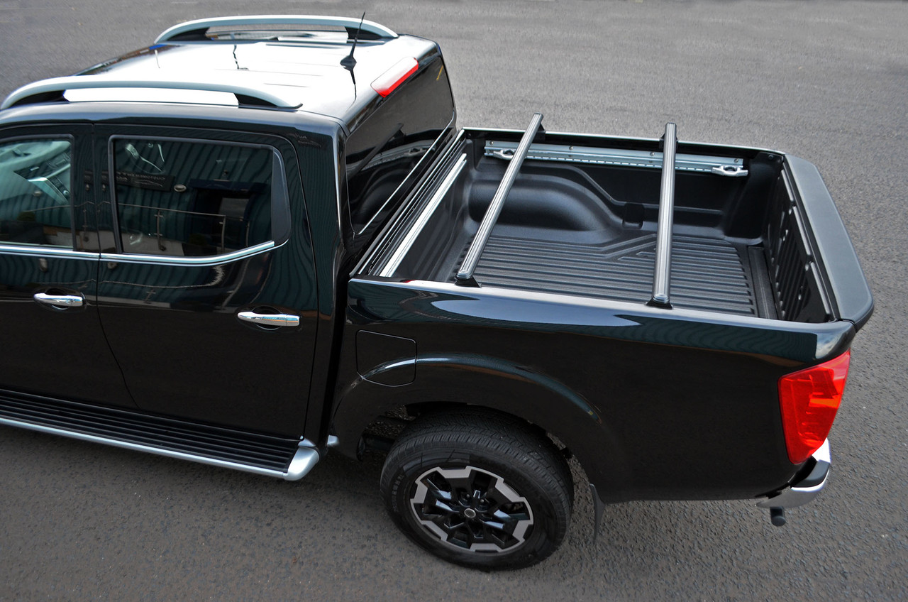 Truck Bed Rack Load Carrier Bars To Fit Volkswagen Amarok (2010+) - Black