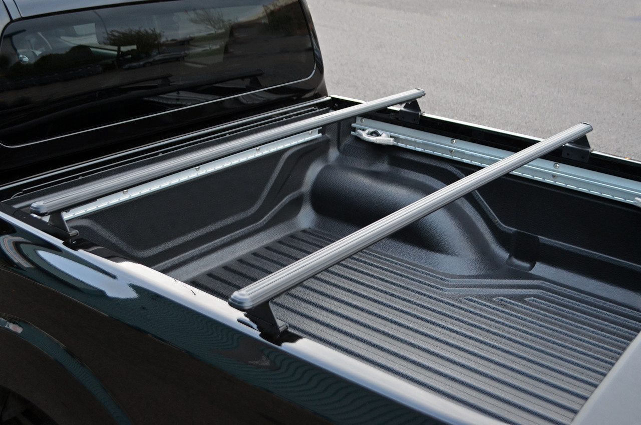 Truck Bed Rack Load Carrier Bars To Fit Volkswagen Amarok (2010+) - Black