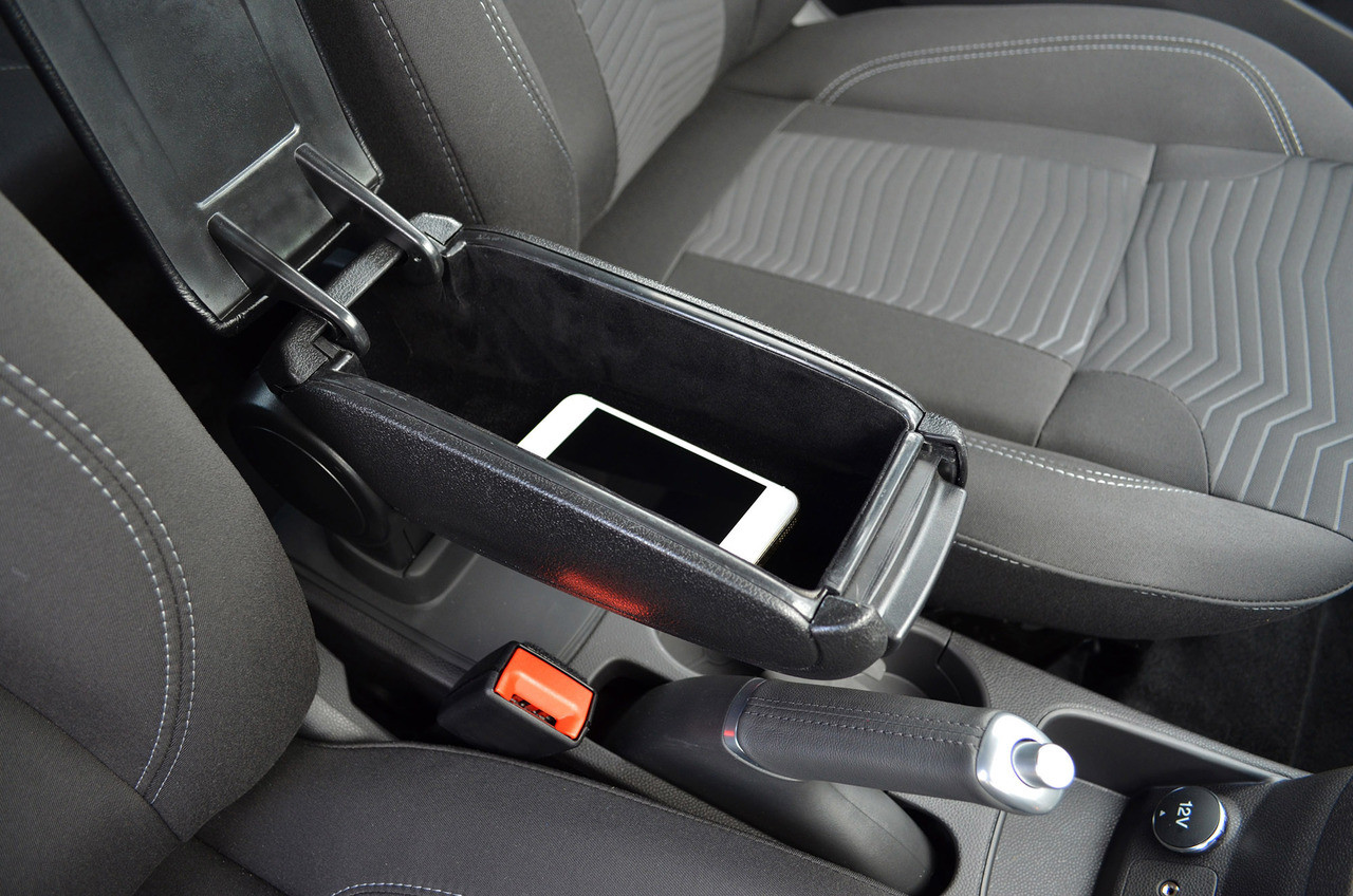 Centre Console Armrest Box Black To Fit Ford Fiesta (2009-17)