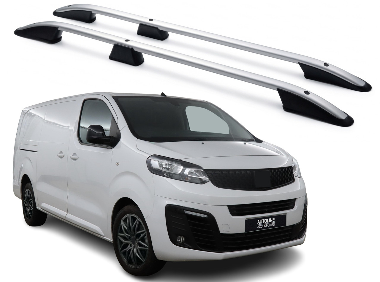 Aluminium Roof Rack Rails Side Bars To Fit Long (L3) Fiat Scudo (2022+)