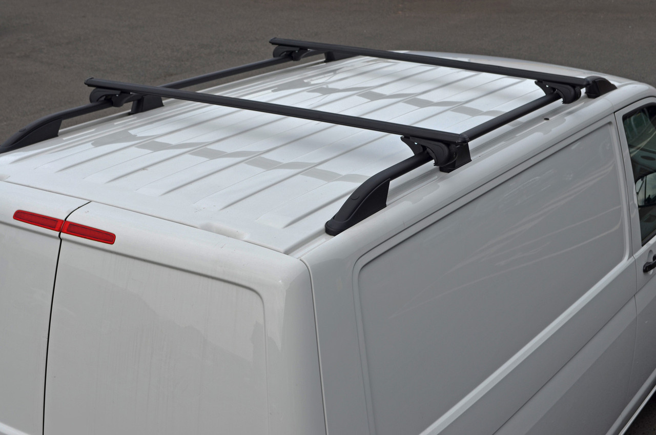 Black Cross Bars For Roof Rails To Fit Fiat Scudo (2022+) 75KG Lockable