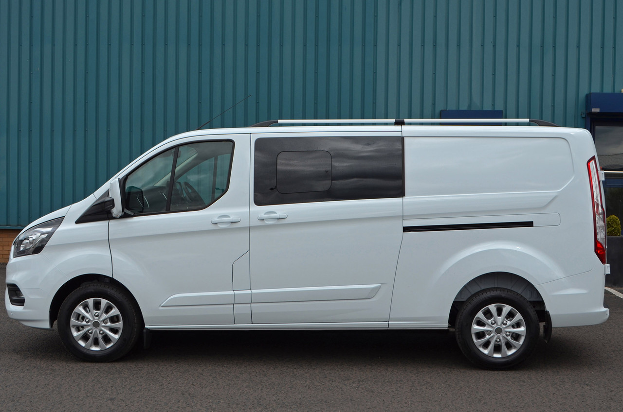 Silver Aluminium Roof Bars Rack To Fit L2H1 Ford Transit Custom (2012-22)