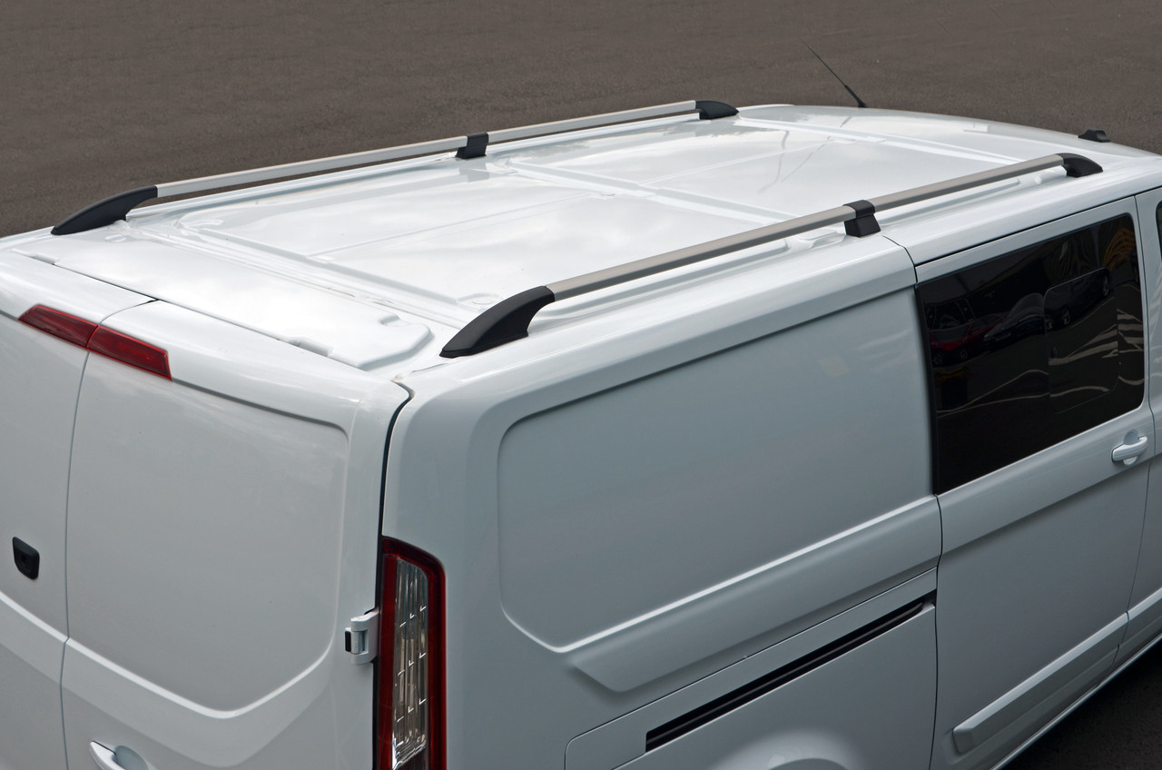 Silver Aluminium Roof Bars Rack To Fit L2H1 Ford Transit Custom (2012-22)