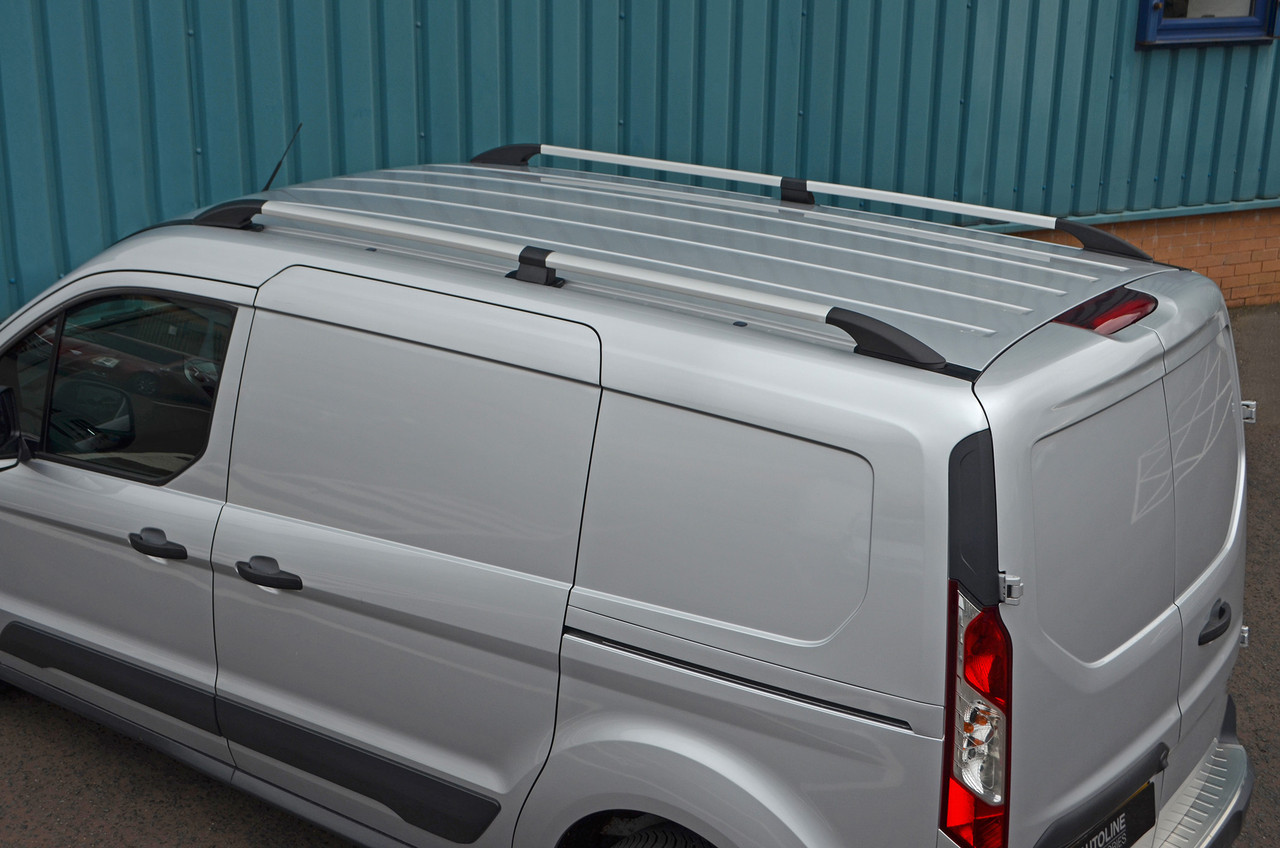 Aluminium Roof Rack Rails Side Bars To Fit L2 Ford Transit Connect (2012+)