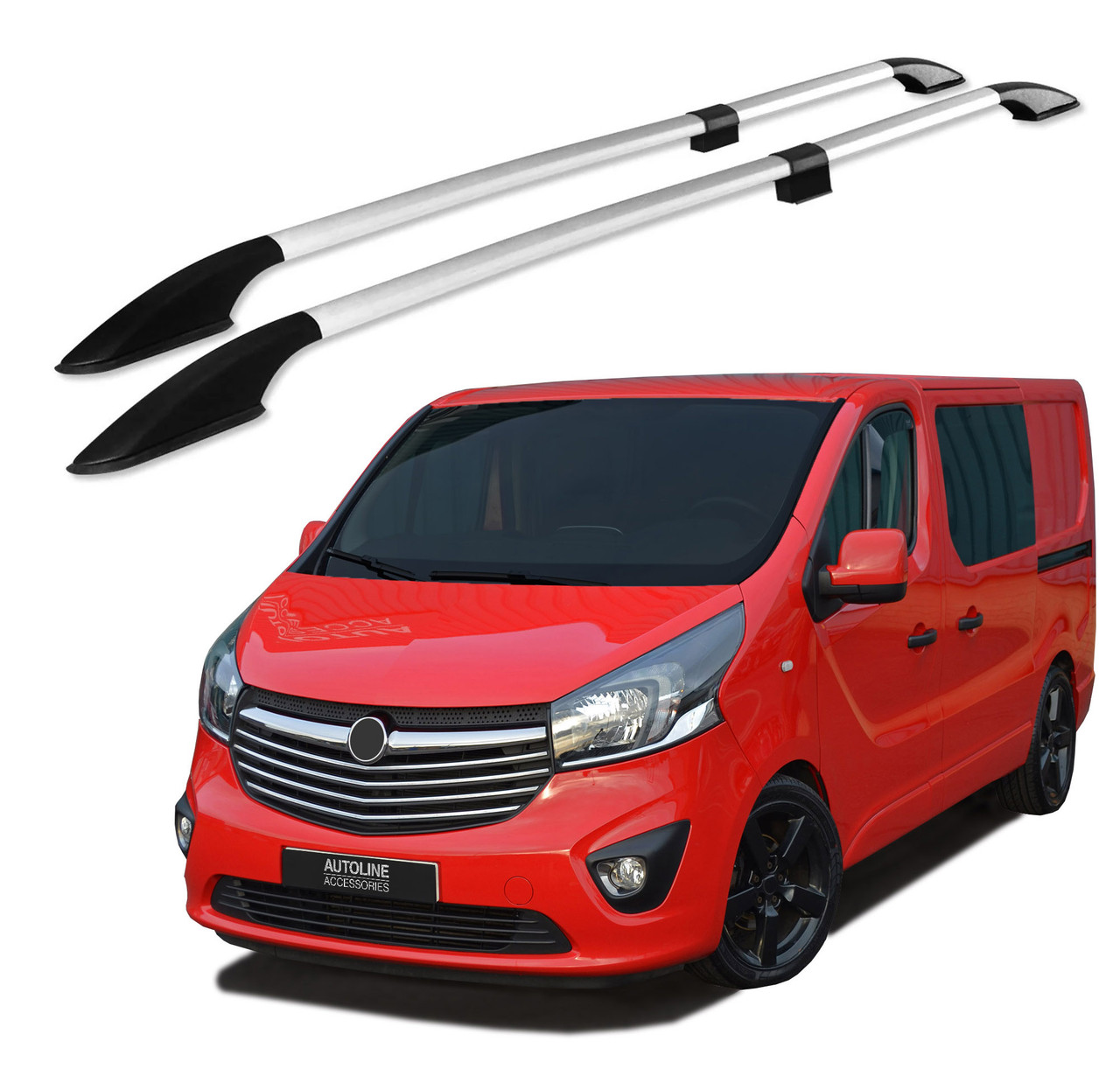 Aluminium Roof Rack Rails Side Bars To Fit L1H1 Fiat Talento (2016+)