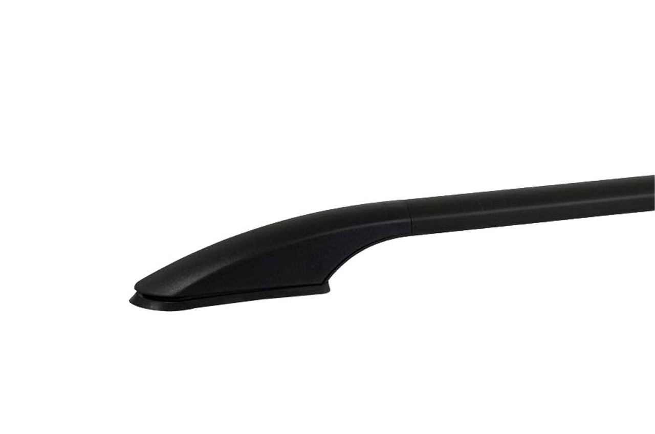 Black Aluminium Roof Rack Rails Side Bars To Fit L2H1 Vauxhall Vivaro (2014-19)