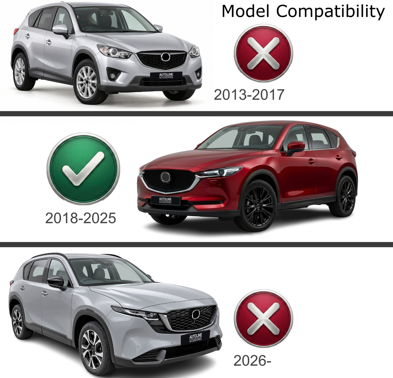 Aluminium Roof Rack Rails Side Bars To Fit Mazda CX-5 (2018-25)
