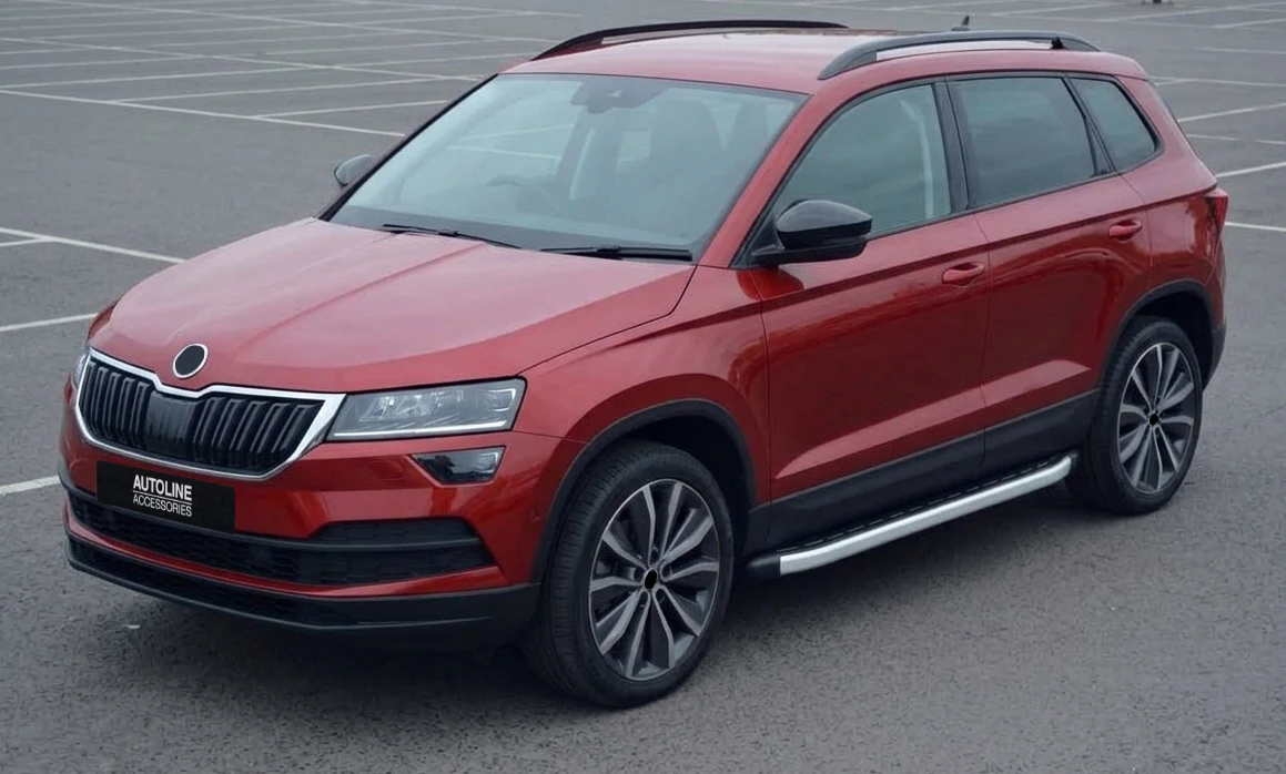 Aluminium Side Steps Bars Running Boards To Fit Skoda Karoq (2017+)