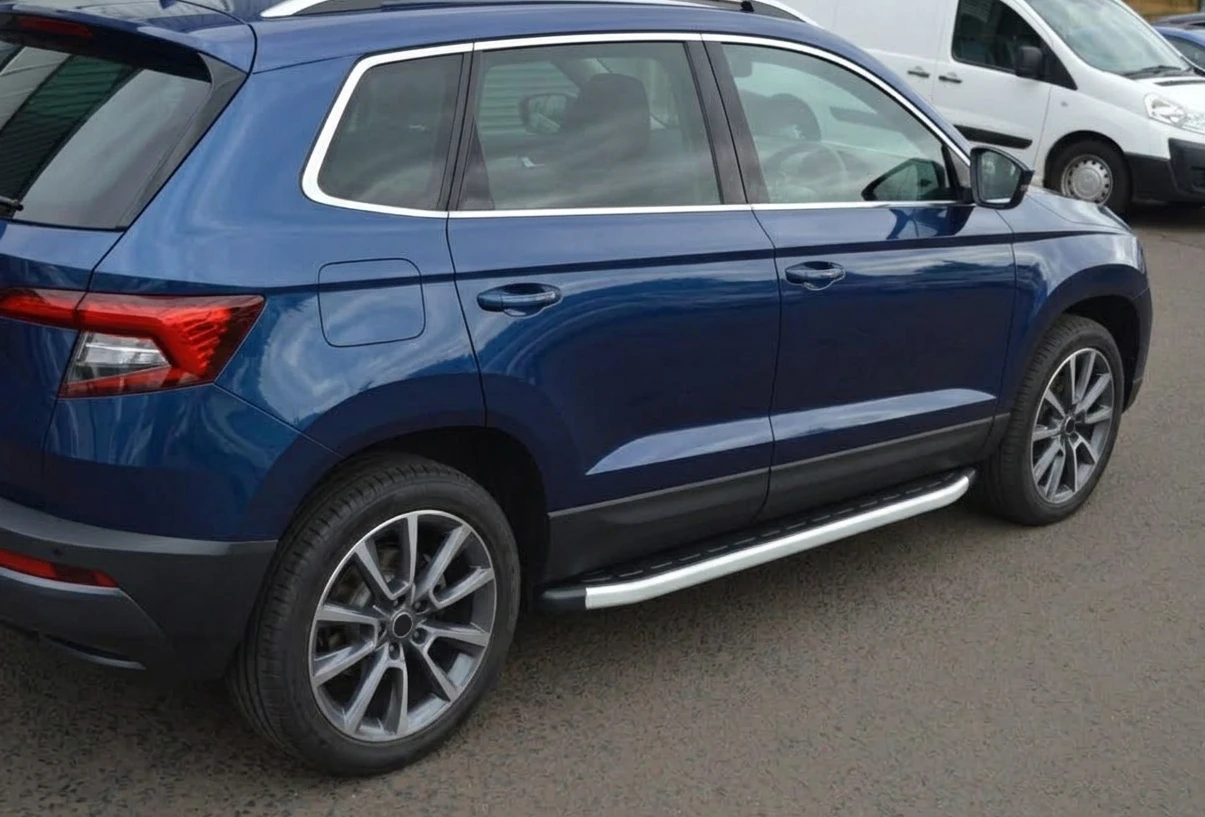 Aluminium Side Steps Bars Running Boards To Fit Skoda Karoq (2017+)