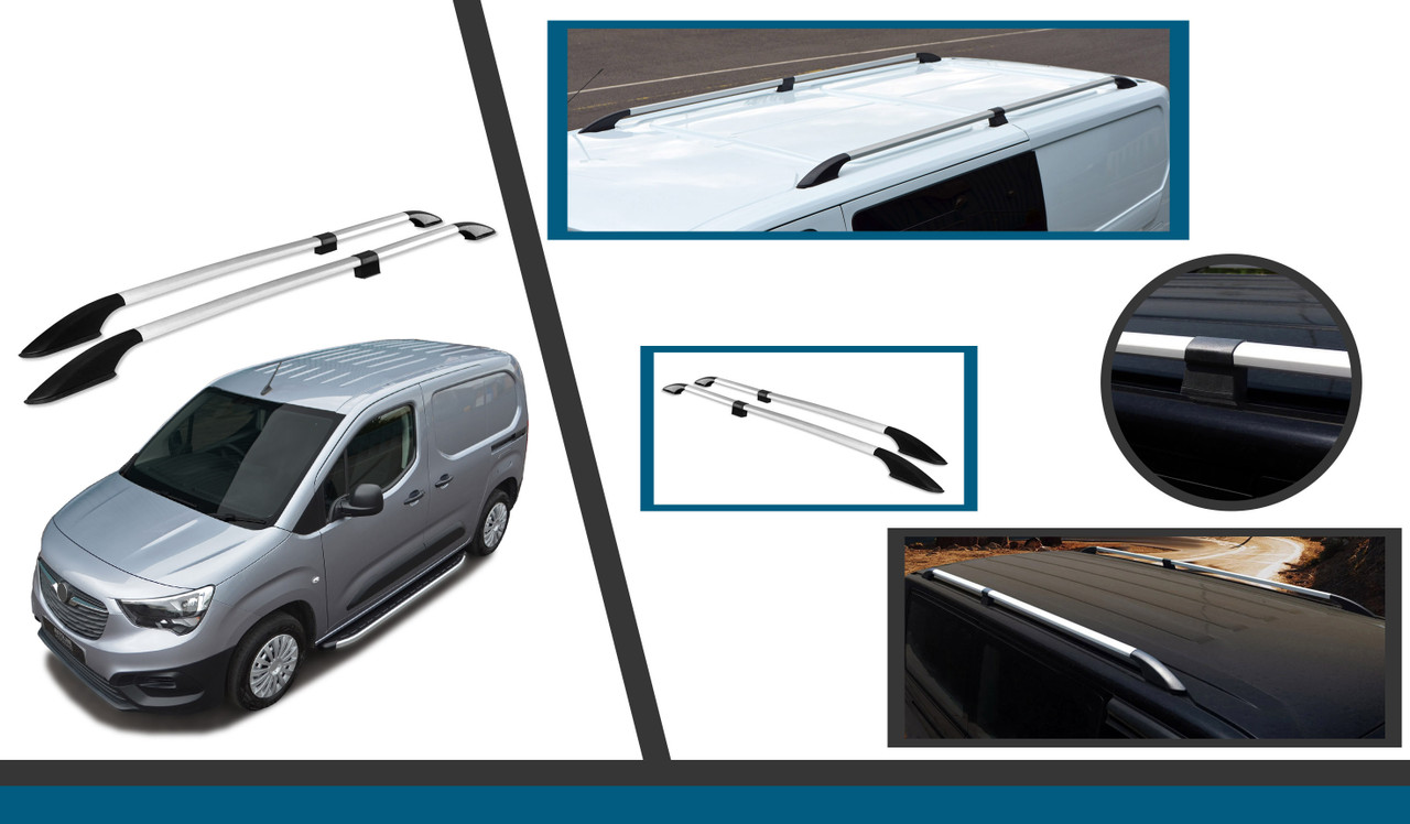 Aluminium Roof Bars Side Rails To Fit L1 Vauxhall / Opel Combo E (2019+)