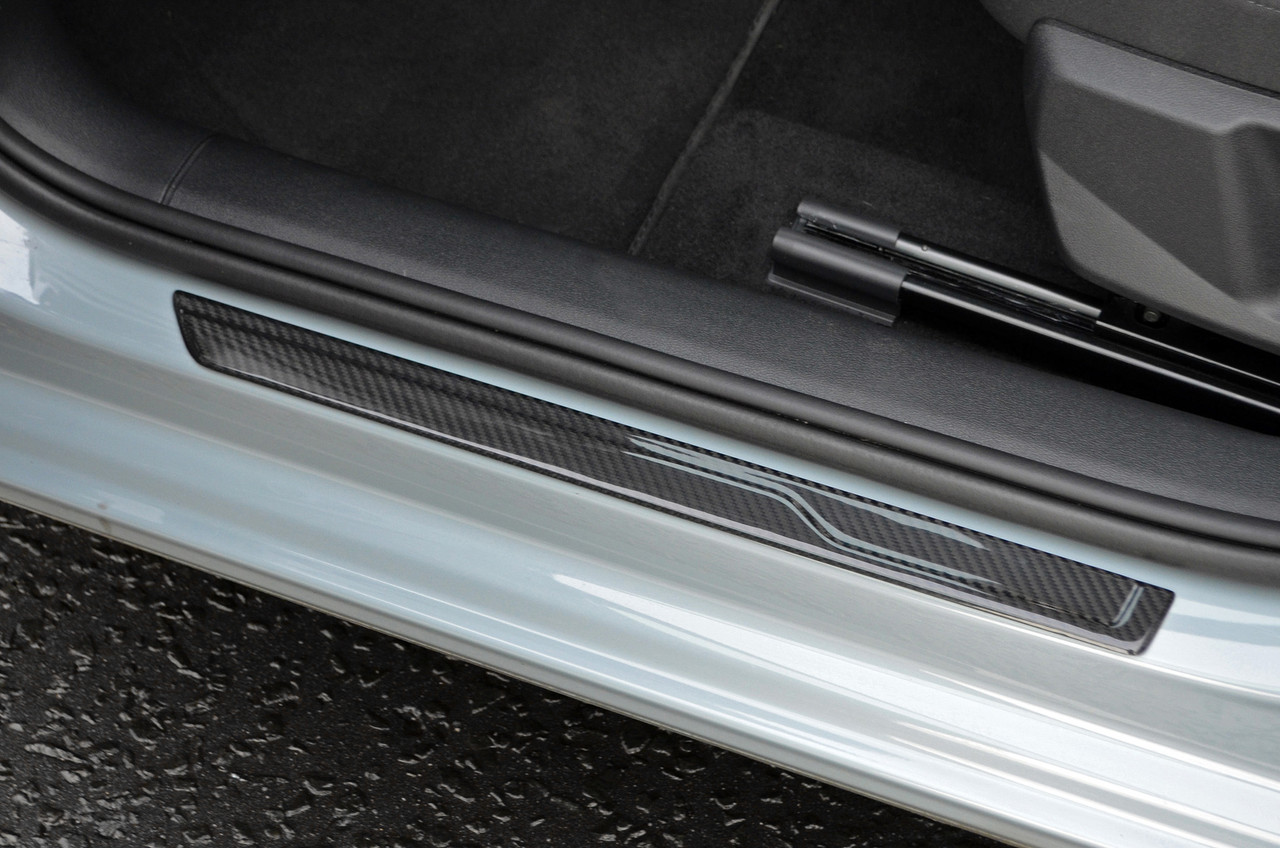 Carbon Fibre Door Sill Protectors Kick Plates For Volkswagen Passat B8 (2016+)