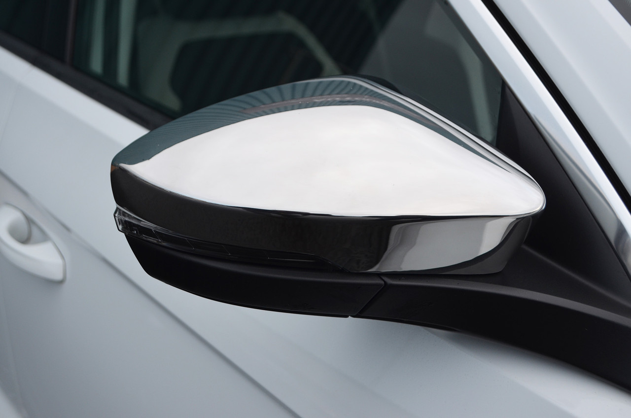 Chrome Wing Mirror Trim Covers Steel To Fit Skoda Octavia (2013-2019)