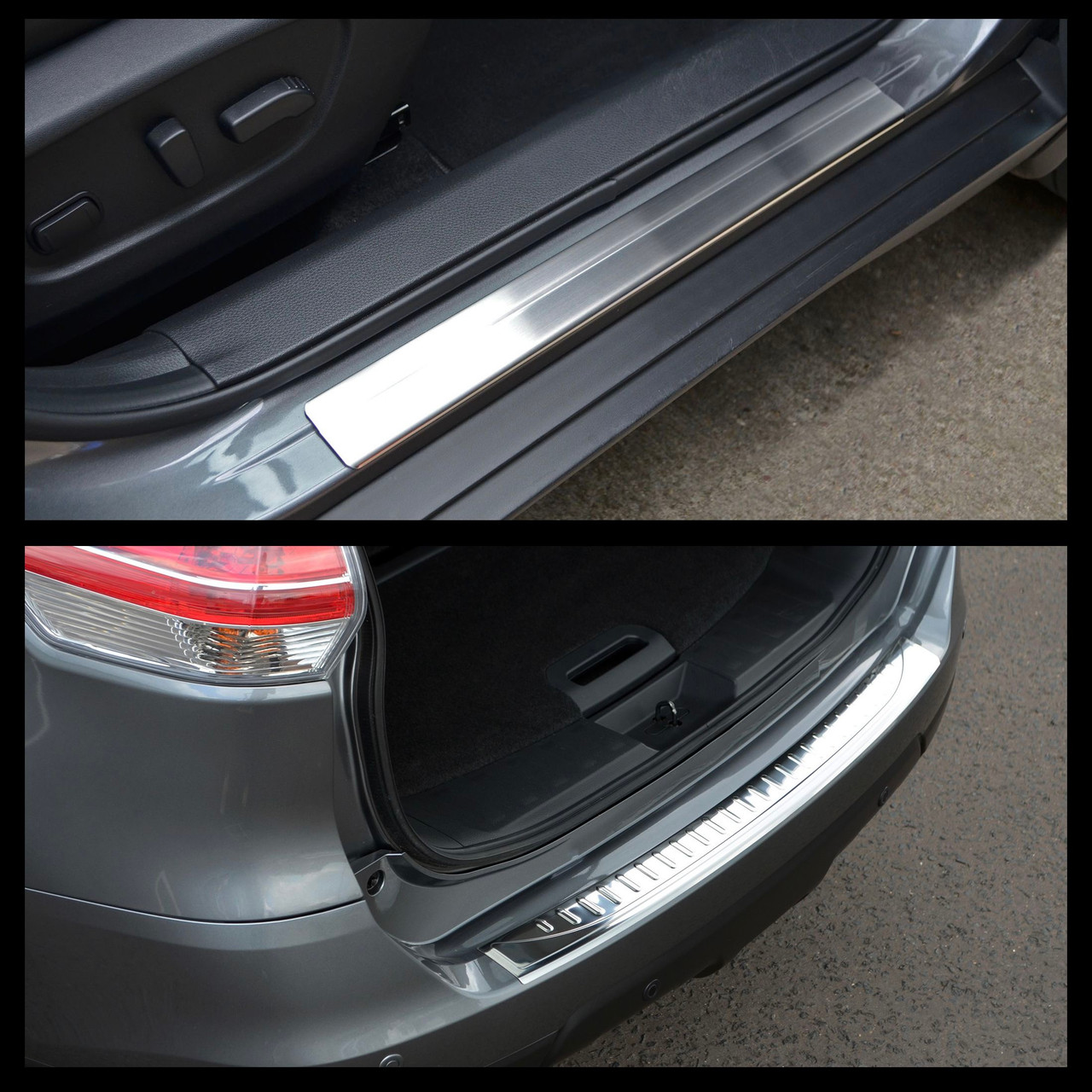 Chrome Rear Bumper Protector / Door Sill Protectors For Nissan X-Trail (2014-21)