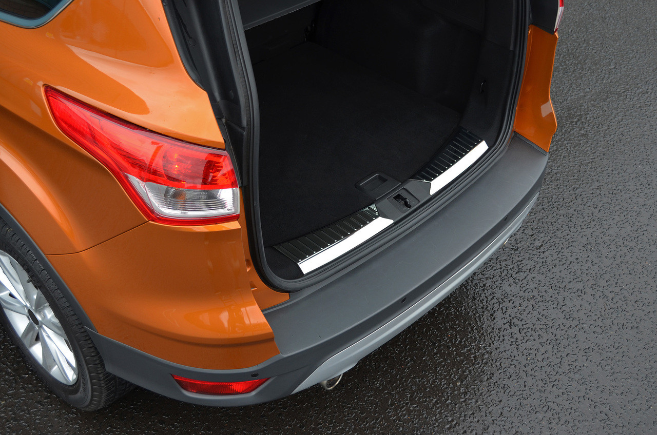 Inner Chrome Rear Bumper Sill Protector Trim Covers To Fit Ford Kuga (2013-16)